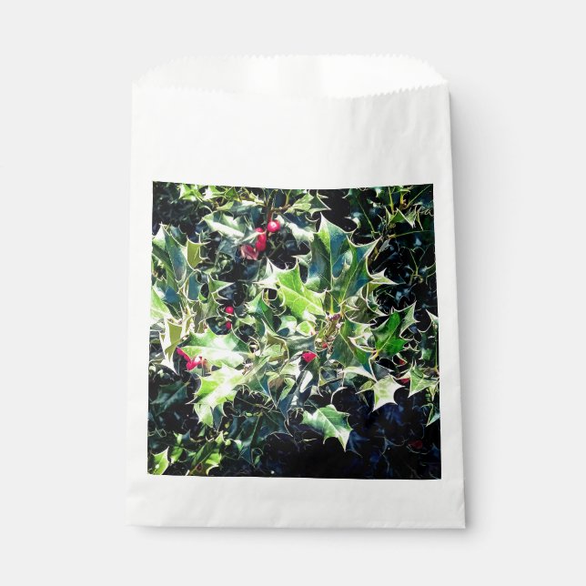 Sacolinha Holly, bagas vermelhas (Frente)