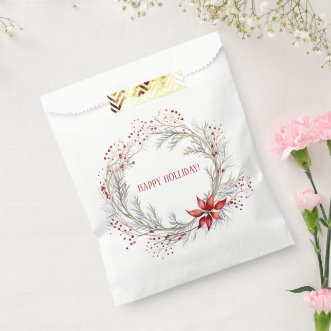 Sacolinha Holly Berry Wreath (Selado)
