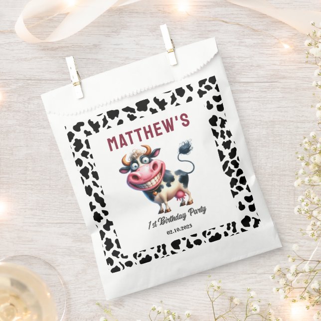 Sacolinha Holy Cow! 1st Birthday | Animal First Birthday  (Cortado)