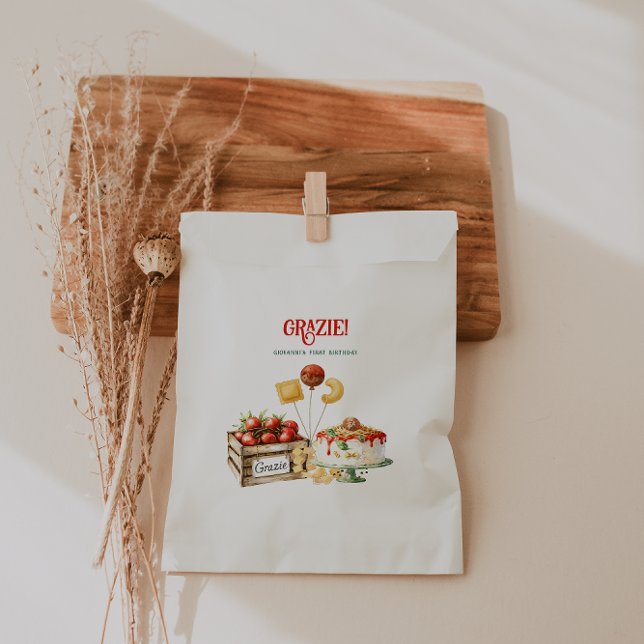 Sacolinha Holy Ravioli Thank You | Little Meatball Birthday (Criador carregado)