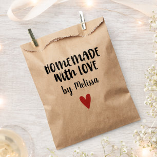 Sacolinha Homemade Com Amor Kraft Personalizado