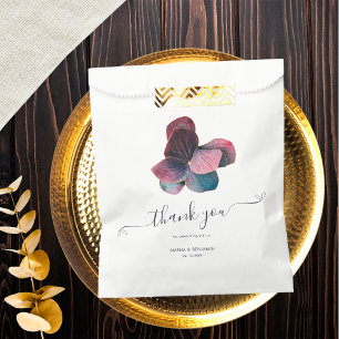 Sacolinha Hortênsias Roxo Lavanda Azul Dourado Casamento