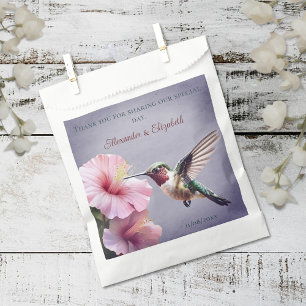 Sacolinha Hummingbird e Hibiscus   Casamento Roxo