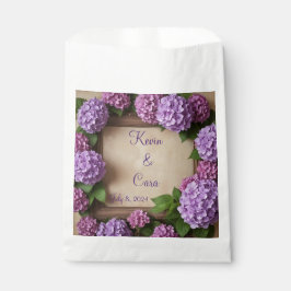 Sacolinha Hydrangeas roxas e rosadas