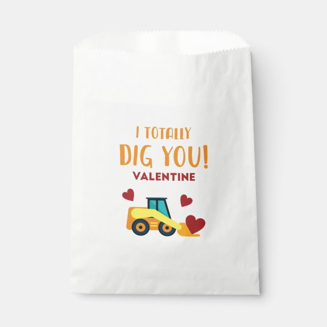 Sacolinha I Dig You - Namorados Construction Favor Bag (Frente)