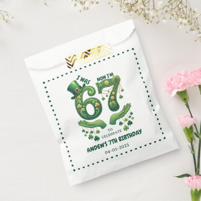 Sacolinha I Was 6 Now I’m 7 St. Patrick’s Day Boy Birthday (Selado)