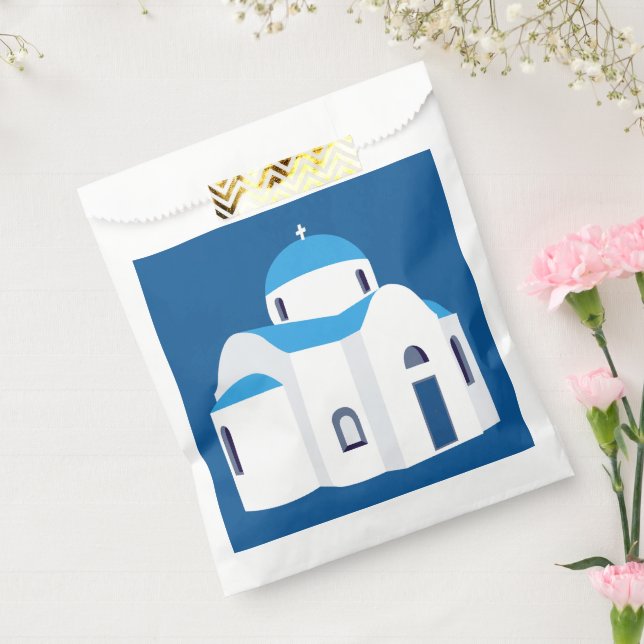 Sacolinha Ilha Grega Santorini - Igreja Azul (Selado)