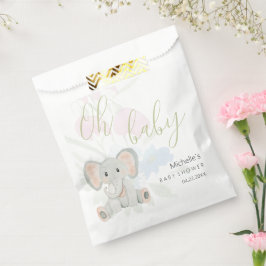 Sacolinha Ilustração de Aquarela de Elefante de Primavera de