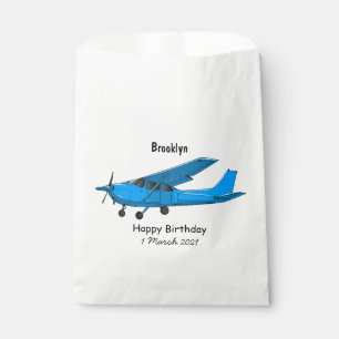 Sacolinha Ilustração de desenho animado de aeronaves de asa 