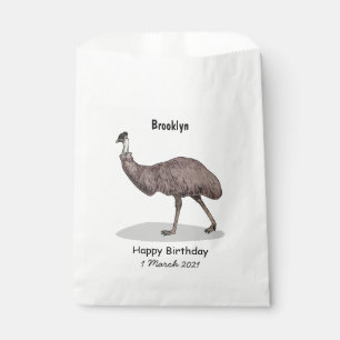 Sacolinha Ilustração de desenho animado de aves da Emu