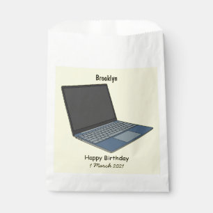Sacolinha ilustração de desenho animado de laptop