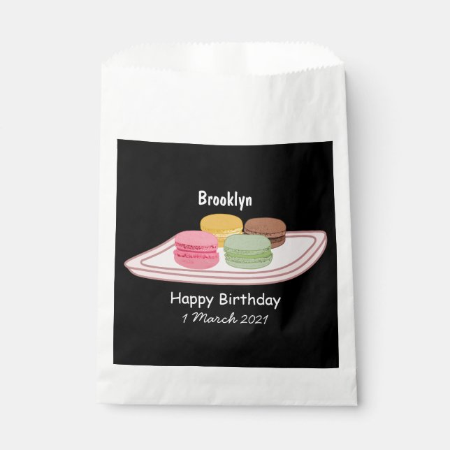 Sacolinha ilustração de desenho animado de Macaron (Frente)