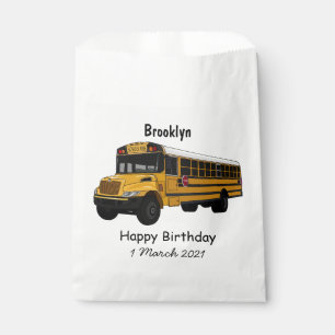 Sacolinha Ilustração de desenho animado de ônibus escolar
