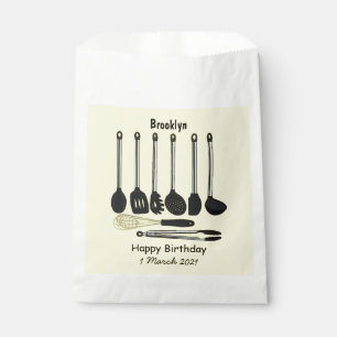 Sacolinha Ilustração de desenho animado de utensílios de coz