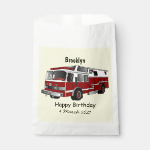 Sacolinha Ilustração de desenho animado do motor de incêndio