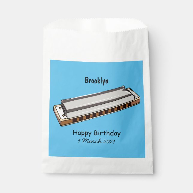 Sacolinha Ilustração de desenho da Harmonica (Frente)