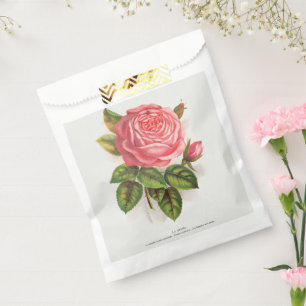Sacolinha Ilustração Floral Rosa Antiga Cottagecore