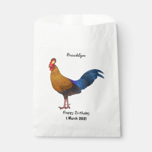 Sacolinha Imagem de desenho animado de aves de junglefowl no