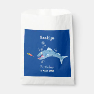 Sacolinha Imagem de desenho animado de pesca com fome de pei