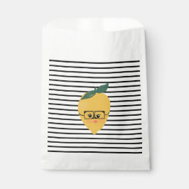 Sacolinha Imagem engraçada de desenho animado de limão amare