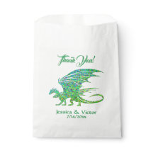 Incrível Dragão Verde Mosaico Obrigado