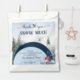 Sacolinha Inverno Animal Bird Snow Muito Obrigado