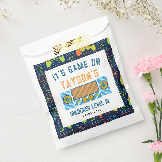 Sacolinha It’s Game On Napkins – Video Game Birthday Party (Selado)