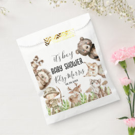 Sacolinha its boy Rustic Woodland Baby Shower Invite
