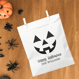 SACOLINHA JACK O LANTERN FELIZ HALLOWEEN NOME DA FAMÍLIA