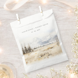 Sacolinha Jackson Hole Wyoming Watercolor Landscape Wedding