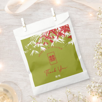 Sacolinha Jade Green Bamboo deixa casamento duplo Xi chinês