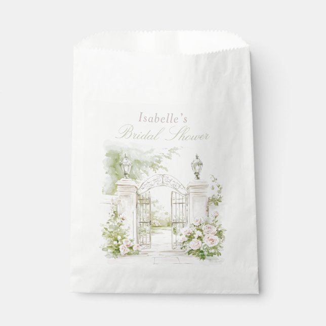 Sacolinha Jardim Bridal Elegante Francês Chateau Pastel (Frente)