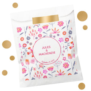 Sacolinha Jardim de Flor Rosa Moderno