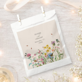 Sacolinha Jardim de flor selvagem e casamentos de insetos