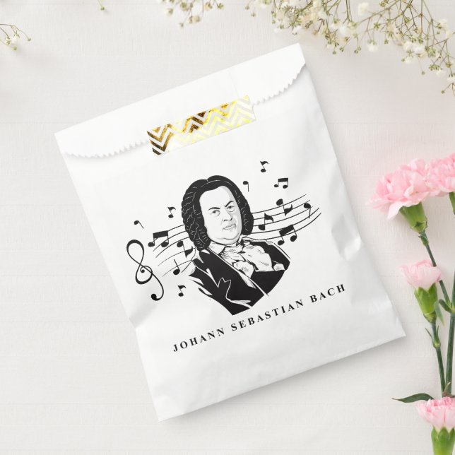 Sacolinha Johann Sebastian Bach Portrait e Bust com Notes (Selado)