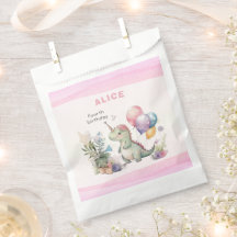 Jovem Dinossauro Rosa Pia-Cor-d'água Aniversário