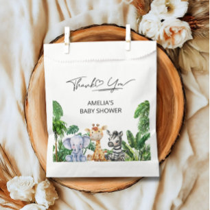 Sacolinha Jungle Safari Baby Obrigado Animais Tropicais