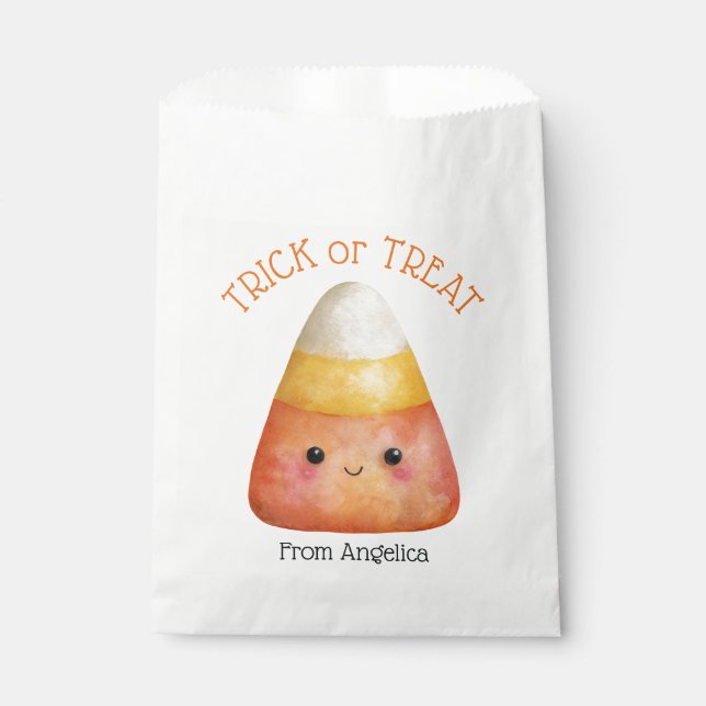 Sacolinha Kawaii Candy Corn Kids Halloween (Frente)