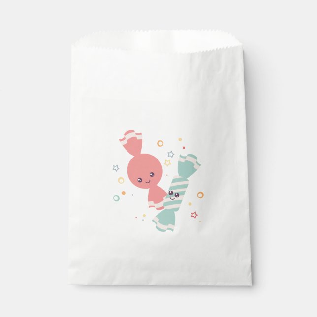 Sacolinha Kawaii Smiling Candy Favor Bag (Frente)