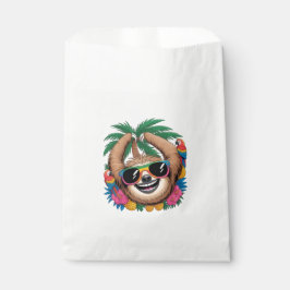 Sacolinha Kawaii Tropical Sloth – Cute Summer Vibes Rainbow