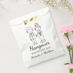 Sacolinha Kit de Hangover de Casamento Whimsical da Noiva de