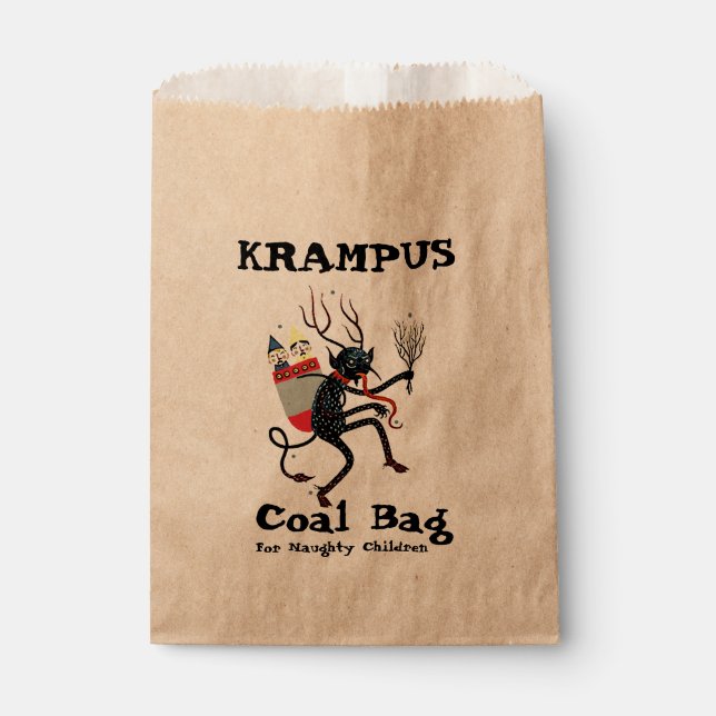 Sacolinha Krampus Coal Mau Para Crianças Malditas (Frente)
