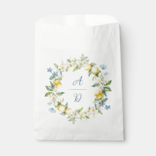Sacolinha La Dolce Vita Lemon Floral Wreath Favor Bag