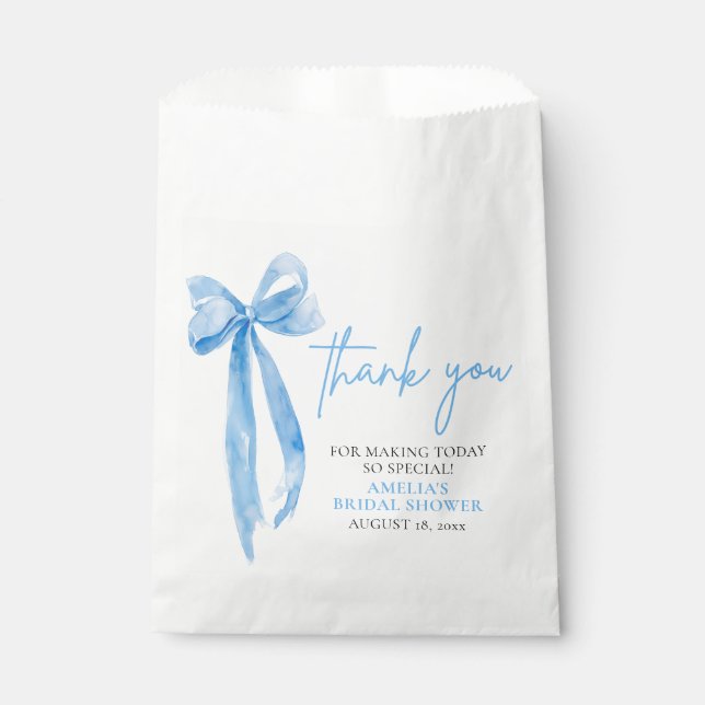 Sacolinha Laço Azul Desbotado Ela Está Prestes a Casar Chuve (Frente)