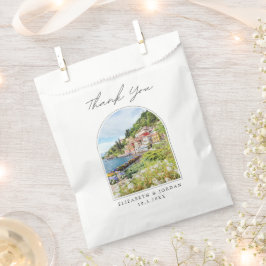 Sacolinha Lago Como Wedding Favor Foto Obrigado