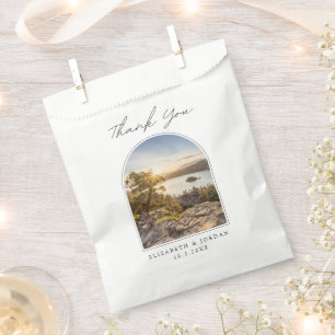 Sacolinha Lago Tahoe Photo Wedding Favor Obrigado
