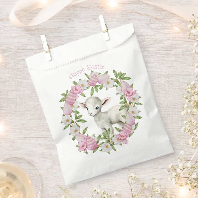 Sacolinha Lamas de Páscoa de Aquarela Personalizadas (Cortado)
