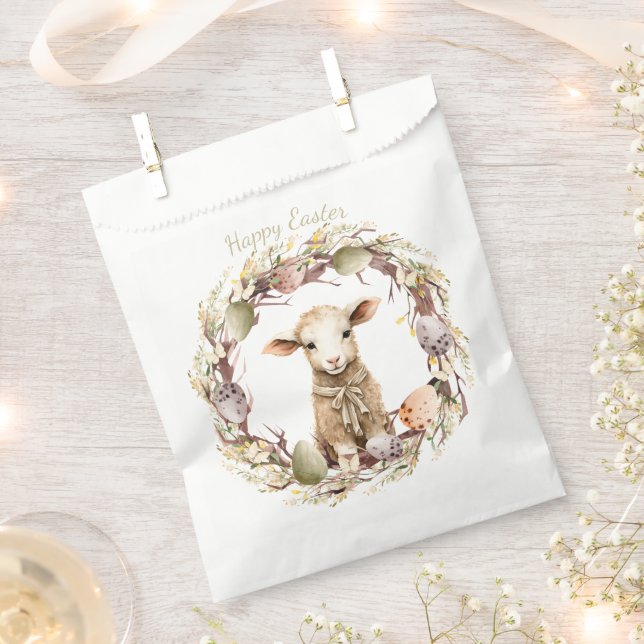 Sacolinha Lamas de Páscoa de Aquarela Personalizadas (Cortado)