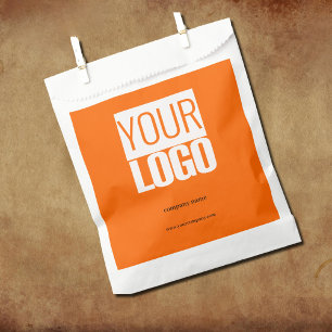 Sacolinha Laranja neon - logotipo moderno