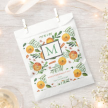 Laranjas e Canela Merry Monograma de Natal